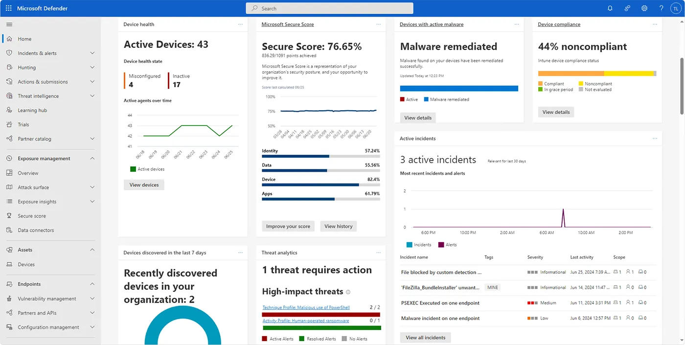 Defender - Dashboard