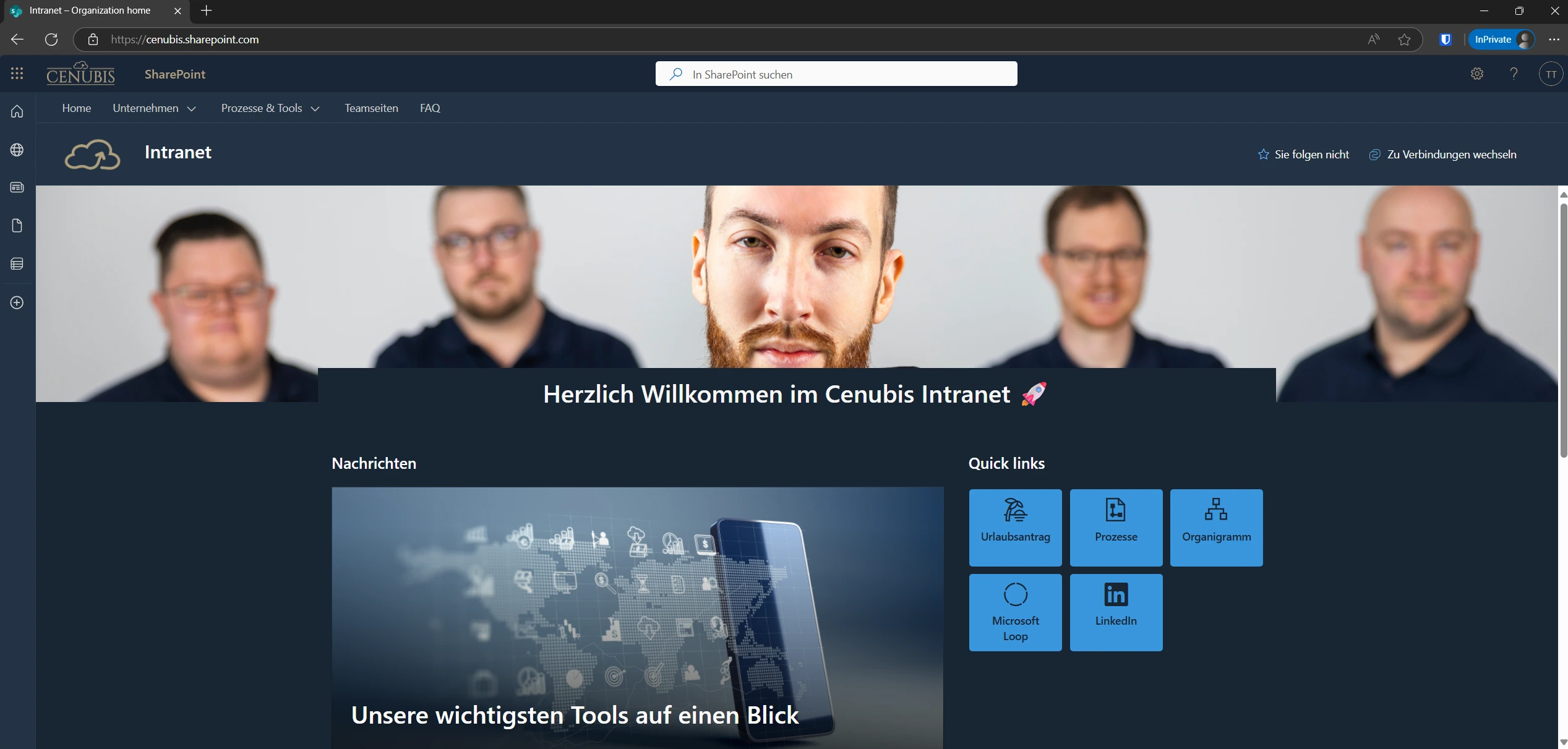 Microsoft SharePoint Intranet Cenubis